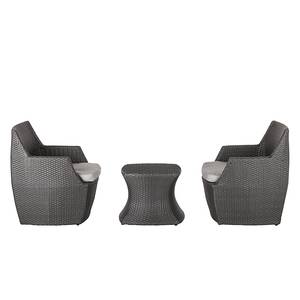 Ensemble de fauteuils Paradise Lounge Usage en extérieur - Gris (3 éléments)