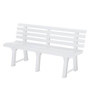 Banc de jardin Bregenz Matériau synthétique - Blanc