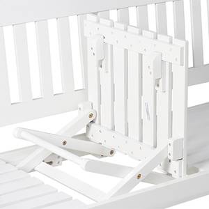 Gartenbank Florida (2-Sitzer) mit integriertem Klapptisch - Akazie massiv - Weiß lackiert