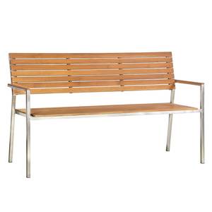 Gartenbank TEAKLINE Teak massiv / Edelstahl - Breite: 151 cm