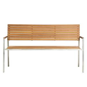 Gartenbank TEAKLINE Teak massiv / Edelstahl - Breite: 151 cm