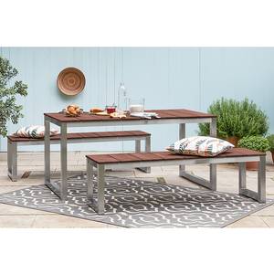 Gartenbank Teakline Premium II Teakholz massiv / Edelstahl