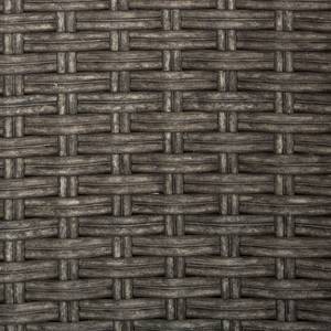 Tuin eettafelset Patio (7-delige set) grijs polyrotan/grijs textiel