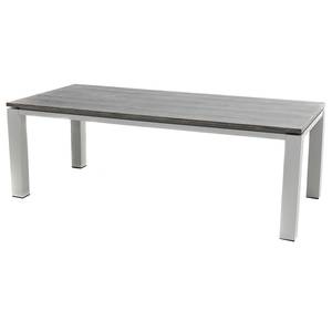 Table de jardin Nevis Fibres synthétiques / Aluminium - Gris clair