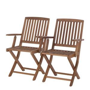 Chaises pliantes Liviko (lot de 2) Teck