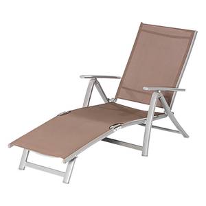 Chaise longue de jardin Carrara Aluminium / Textile