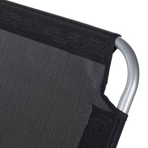 Gartenliege Lingu Aluminium Silber/ Textil Schwarz
