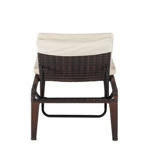 Gartenliege Paradise Lounge III Polyrattan/Textil Braun/Beige