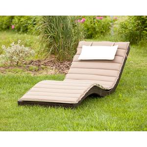 Gartenliege Piacenza Polyrattan Braun