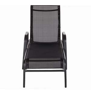 Chaise longue Linu II Textilène / Aluminium - Noir