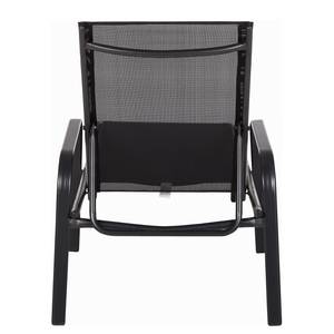 Chaise longue Linu II Textilène / Aluminium - Noir