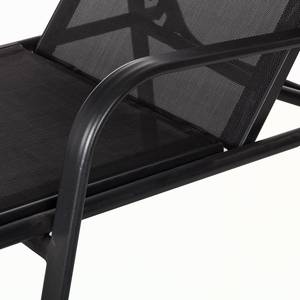 Tuinligstoel Linu II textileen/aluminium - zwart