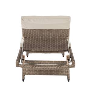 Gartenliege Rattanesco Puca Polyrattan/Webstoff - Beige