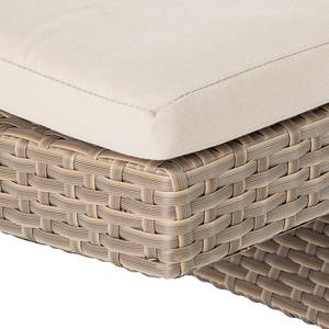 Gartenliege Rattanesco Puca Polyrattan/Webstoff - Beige