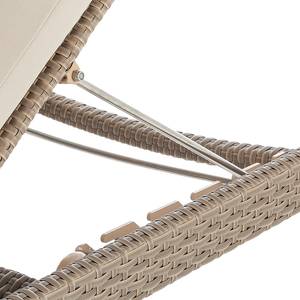 Tuinligstoel Rattanesco Puca polyrotan/geweven stof - beige