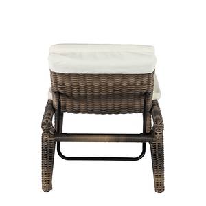 Sdraio per esterni Royal Comfort Polyrattan/Tessuto marrone/Beige