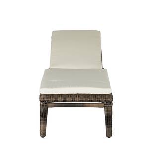 Gartenliege Royal Comfort Polyrattan/Textil - Braun/Beige