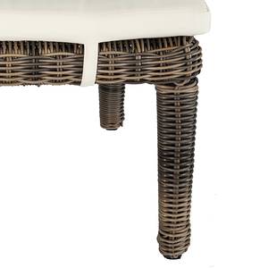 Gartenliege Royal Comfort Polyrattan/Textil - Braun/Beige