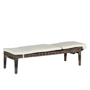 Sdraio per esterni Royal Comfort Polyrattan/Tessuto marrone/Beige