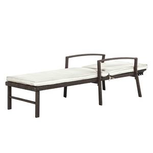 Chaise longue Sumatra Moon VI Blanc laine / Beige