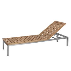 Gartenliege TEAK DELUXE Teak massiv / Edelstahl - Teak