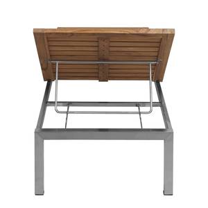 Lettino da giardino TEAK DELUXE Teak massello / acciaio inox - Teak