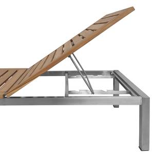 Chaise longue TEAK DELUXE Teck massif / Acier inoxydable - Teck