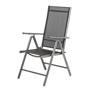 Ensemble de jardin Solidus Linu Aluminium / Toile en fibre synthétique - Gris argenté / Rayé gris-noir