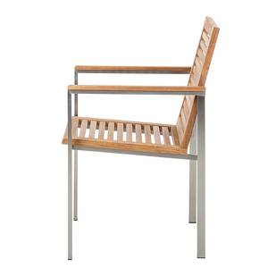 Gartenmöbelset Teak Line Vari 7-teilig Edelstahl/Teakholz