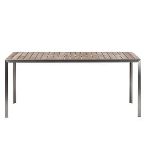 Gartenmöbelset Teak Line Vari 7-teilig Stahl/Teakholz - Silber/Braun