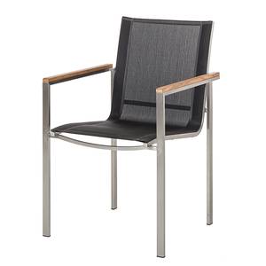 Gartenmöbelset Teak Line Vari 9-teilig Stahl/Teakholz - Silber/Braun