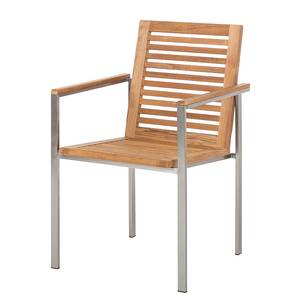 Gartenmöbelset Teak Line Vari 9-teilig Edelstahl/Teakholz