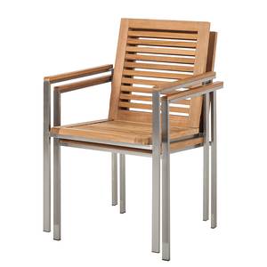 Gartenmöbelset Teak Line Vari 9-teilig Edelstahl/Teakholz