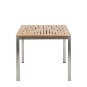 Gartenmöbelset Teak Line Vari 9-teilig Stahl/Teakholz - Silber/Braun