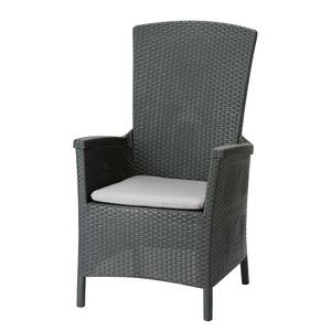 Chaise de jardin Capri Poly Tissu / Matière synthétique - Graphite / Gris clair