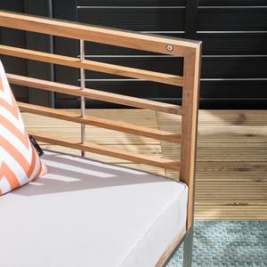 Chaise jardin Teakline Exkl. (2 élém.) Teck / Acier inoxydable - Blanc polaire