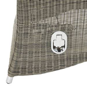 Gartenstuhl Monza Comfort Polyrattan / Webstoff - Braun / Grau