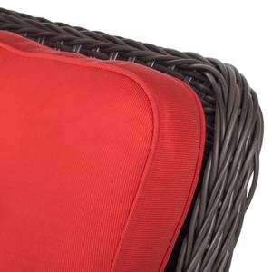 Tuinmeubelset Cap Ferrat I 4-delige set - polyrotan - rood