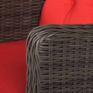 Fauteuils de jardin Venezia I (lot de 4) Poly rotin - Rouge