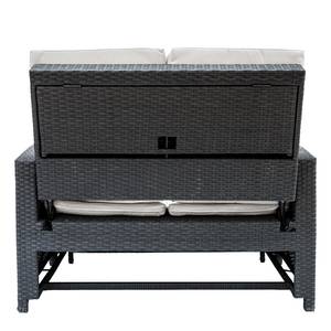 Canapé de jardin Paradise Lounge Tissu / Polyrotin - Gris clair / Anthracite