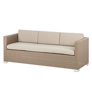 Tuinbank Rattanesco Puca polyrotan/textiel - bruin - beige