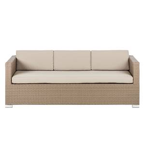 Gartensofa Rattanesco Puca Polyrattan/Textil - Braun/Beige