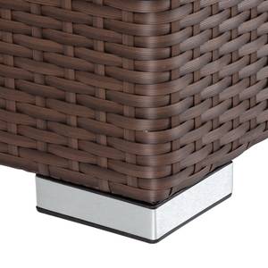 Canapé de jardin Rattanesco Puca Polyrotin / Tissu - Marron / Beige