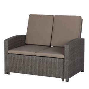 Gartensofa Paradise Lounge Polyrattan / Textil - Grau