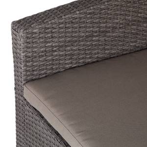 Tuinbank Paradise Lounge grijs polyrotan/grijs textiel