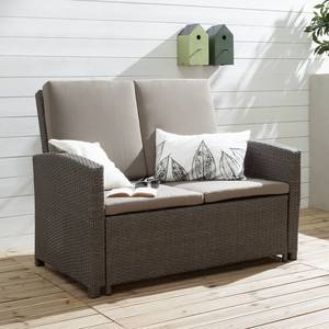 Gartensofa Paradise Lounge Polyrattan / Textil - Grau