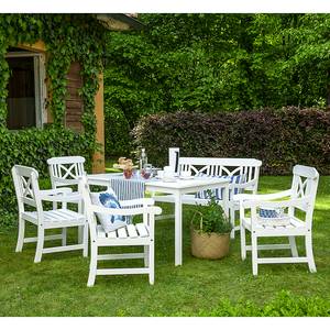 Chaise de jardin Eternal I Acacia massif - Blanc