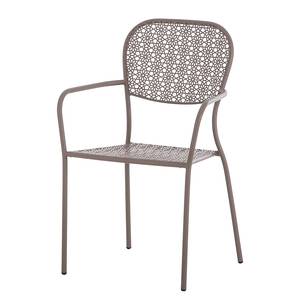 Chaises de jardin Fleury II (lot de 2) Métal taupe