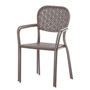 Chaises de jardin Fleury II (lot de 2) Métal taupe