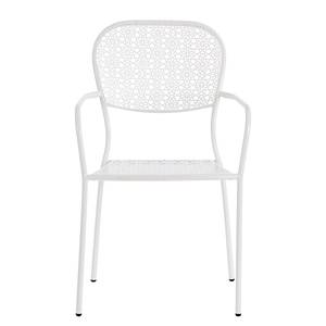 Chaises de jardin Fleury I (lot de 2) Métal blanc